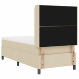 Letto a molle con cuscino Crema 200 x 100 cm Tessuto