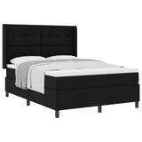 Letto a molle con cuscino Nero 200 x 140 cm Tessuto