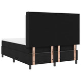 Letto a molle con cuscino Nero 200 x 140 cm Tessuto