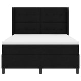 Letto a molle con cuscino Nero 200 x 140 cm Tessuto