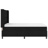 Letto a molle con cuscino Nero 200 x 140 cm Tessuto