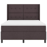 Letto a molle con cuscino Marrone Scuro 200 x 140 cm Tessuto