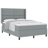 Letto a molle con cuscino Grigio chiaro 200 x 160 cm Tessuto