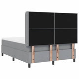 Letto a molle con cuscino Grigio chiaro 200 x 160 cm Tessuto
