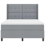 Letto a molle con cuscino Grigio chiaro 200 x 160 cm Tessuto