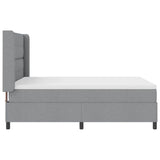 Letto a molle con cuscino Grigio chiaro 200 x 160 cm Tessuto