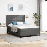 Letto a molle con cuscino Grigio scuro 200 x 160 cm Tessuto