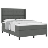 Letto a molle con cuscino Grigio scuro 200 x 160 cm Tessuto