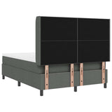 Letto a molle con cuscino Grigio scuro 200 x 160 cm Tessuto