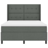 Letto a molle con cuscino Grigio scuro 200 x 160 cm Tessuto