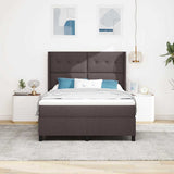 Letto a molle con cuscino Marrone Scuro 200 x 160 cm Tessuto