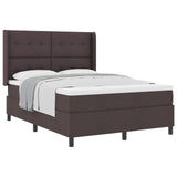 Letto a molle con cuscino Marrone Scuro 200 x 160 cm Tessuto