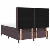 Letto a molle con cuscino Marrone Scuro 200 x 160 cm Tessuto