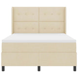 Letto a molle con materasso Crema 200 x 160 cm Tessuto