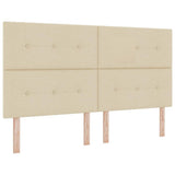 Letto a molle con cuscino Crema 200 x 180 cm Tessuto