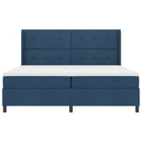 Letto a molle con materasso Blu 200 x 200 cm Tessuto