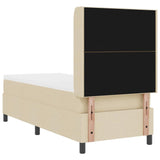 Letto a molle con materasso Crema 80 x 200 cm Tessuto