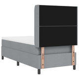Letto a molle con cuscino Grigio chiaro 200 x 100 cm Tessuto