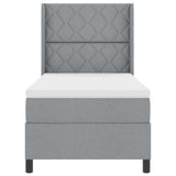 Letto a molle con cuscino Grigio chiaro 200 x 100 cm Tessuto