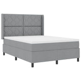 Letto a molle con cuscino Grigio chiaro 200 x 160 cm Tessuto