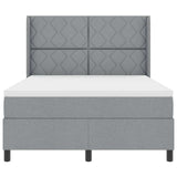 Letto a molle con cuscino Grigio chiaro 200 x 160 cm Tessuto