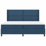 Letto a molle con materasso Blu 200 x 200 cm Tessuto