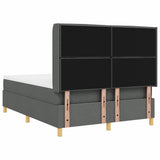 Letto a molle con materasso Grigio scuro 140 x 200 cm Tessuto