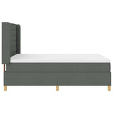 Letto a molle con materasso Grigio scuro 140 x 200 cm Tessuto