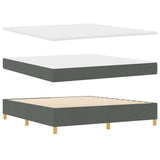 Letto a molle con materasso Grigio scuro 180 x 200 cm Tessuto