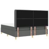 Letto a molle con materasso Grigio scuro 180 x 200 cm Tessuto