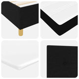 Letto a molle con testiera Nero 90 x 190 cm Tessuto