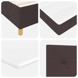 Letto a molle con materasso Marrone Scuro 140 x 200 cm Tessuto