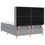 Letto a molle con testiera Grigio chiaro 160 x 200 cm Tessuto