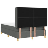 Letto a molle con testiera Grigio scuro 160 x 200 cm Tessuto