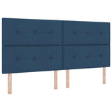 Letto a molle con materasso Blu 200 x 200 cm Tessuto