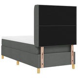 Letto a molle con testiera Grigio chiaro 100 x 200 cm Tessuto
