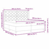 Letto a molle con testiera Blu 200 x 200 cm Tessuto