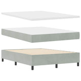 Letto a molle con testiera Grigio chiaro 140 x 190 cm Velluto