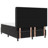 Letto a molle con materasso Nero 140 x 200 cm Velluto