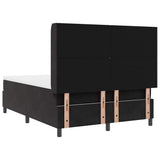 Letto a molle con materasso Nero 140 x 200 cm Velluto