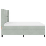 Letto a molle con testiera Grigio chiaro 180 x 200 cm Velluto