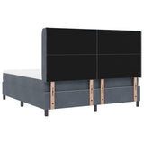 Letto a molle con materasso Grigio scuro 180 x 200 cm Velluto