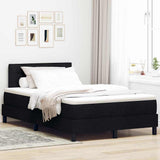 Letto a molle con materasso con led Nero 120 x 200 cm Tessuto