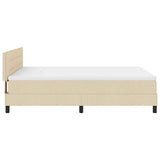 Letto a molle con materasso con led Crema 140 x 190 cm Tessuto
