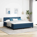 Letto a molle con materasso con led Blu 180 x 200 cm Tessuto