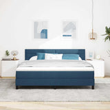 Letto a molle con materasso con led Blu 180 x 200 cm Tessuto