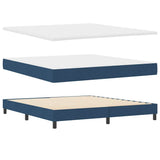 Letto a molle con materasso con led Blu 180 x 200 cm Tessuto