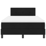 Letto a molle con strisce LED Nero 120 x 190 cm Tessuto