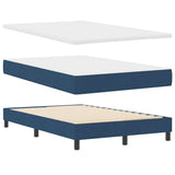 Letto a molle con strisce LED Blu 120 x 190 cm Tessuto