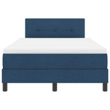 Letto a molle con strisce LED Blu 120 x 190 cm Tessuto